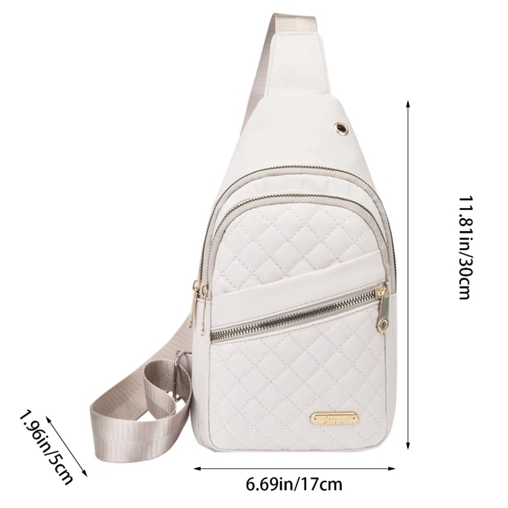 Quilted Crossbody Bag in French Vanilla - Picture 7 of 7